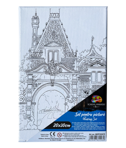Art & Craft si Artizanat - Panza predesenata pe sasiu 20*30cm castel sf art pigna