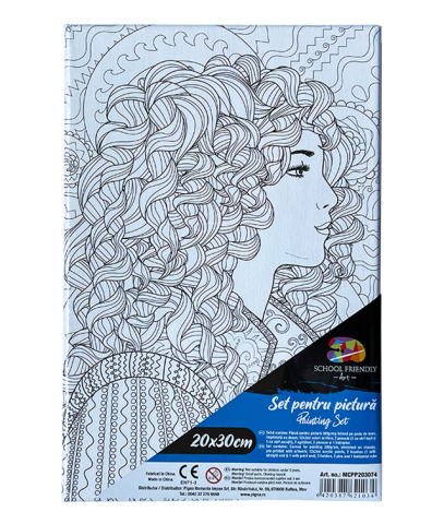 Art & Craft si Artizanat - Panza predesenata pe sasiu 20*30cm mandale fata sf art pigna