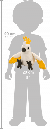 Papagal Cacadu Umbrelat Alb - Jucarie Plus Wild Republic 20 cm [1]
