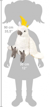 Papagal Cacadu Umbrelat Alb - Jucarie Plus Wild Republic 30 cm [6]