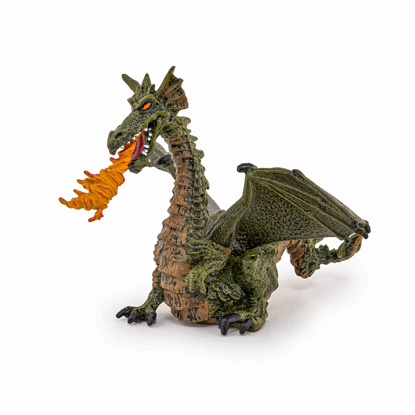 Papo figurina dragon verde inaripat cu flacara, varsta de la 3 ani la +15 ani [6]