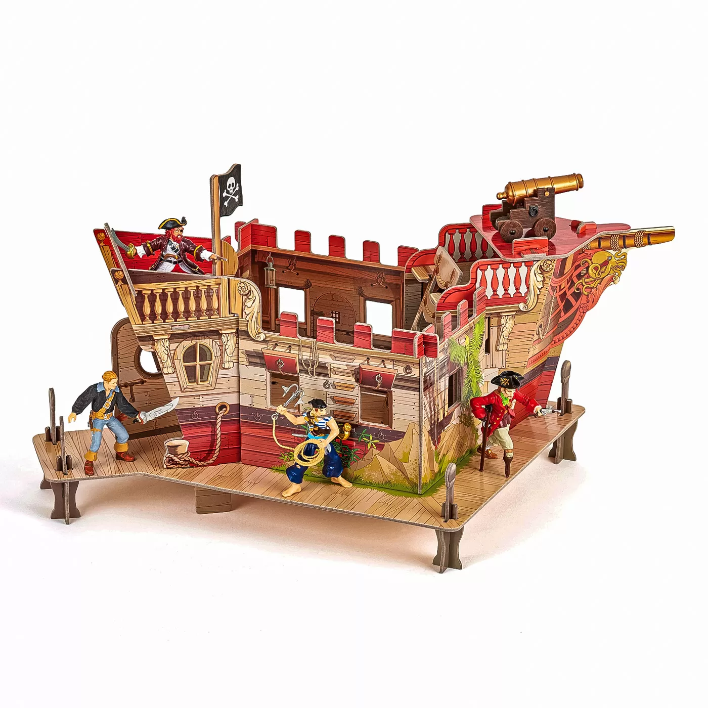 Papo figurina puzzle 3d corabie pirati, varsta de la 3 ani la +15 ani [2]
