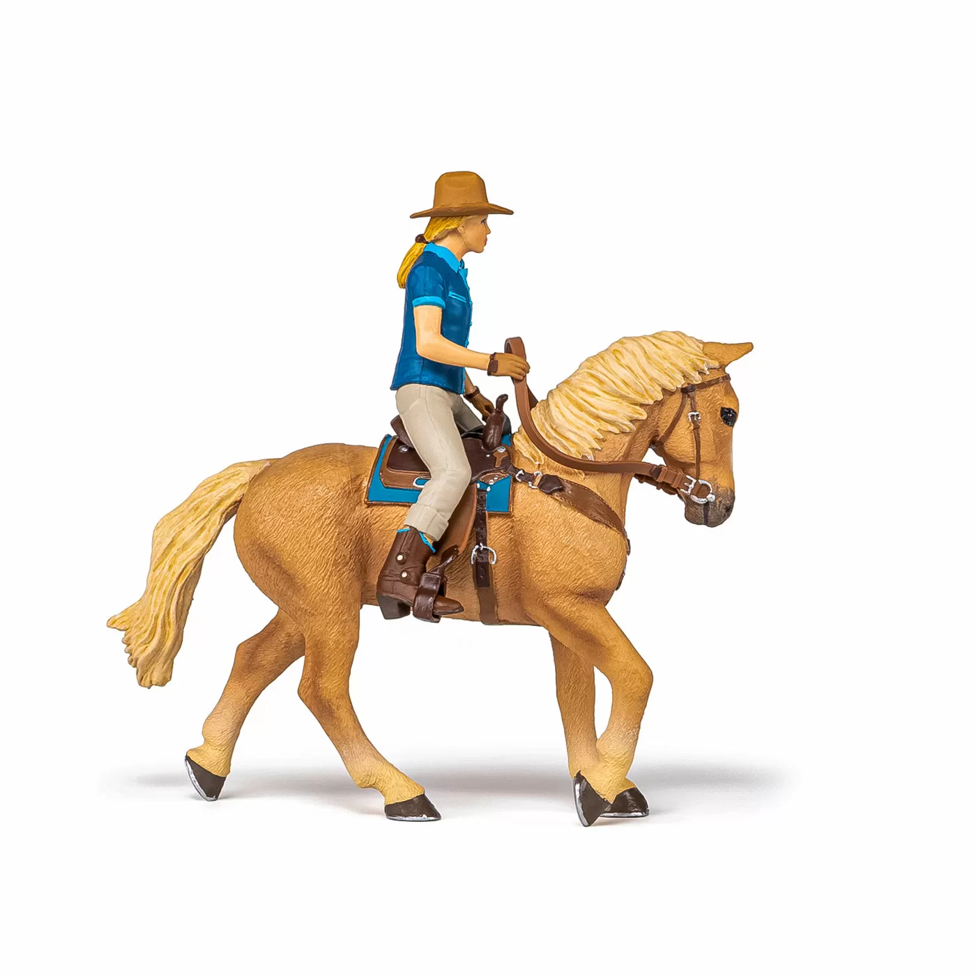 Papo figurina set cowgirl (vacarita) pe cal usa, varsta de la 3 ani la +15 ani [2]