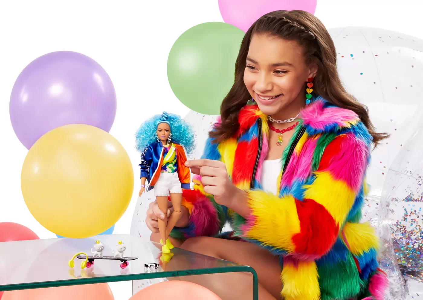 Papusa barbie extra style par albastru carliontat, varsta de la 3 ani la 12 ani [2]