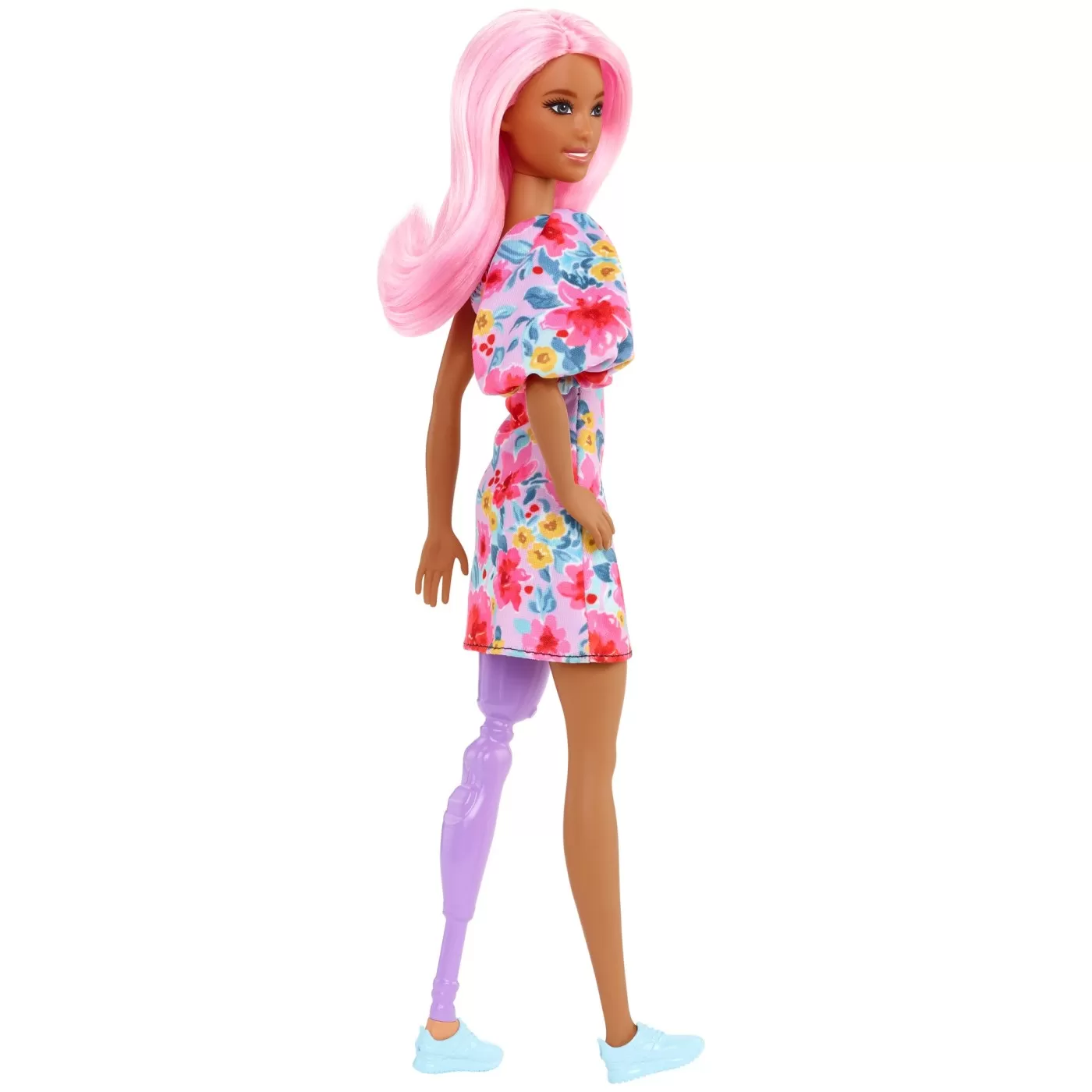 Papusa barbie fashionista cu par roz si picior protetic, varsta de la 3 ani la 12 ani [6]
