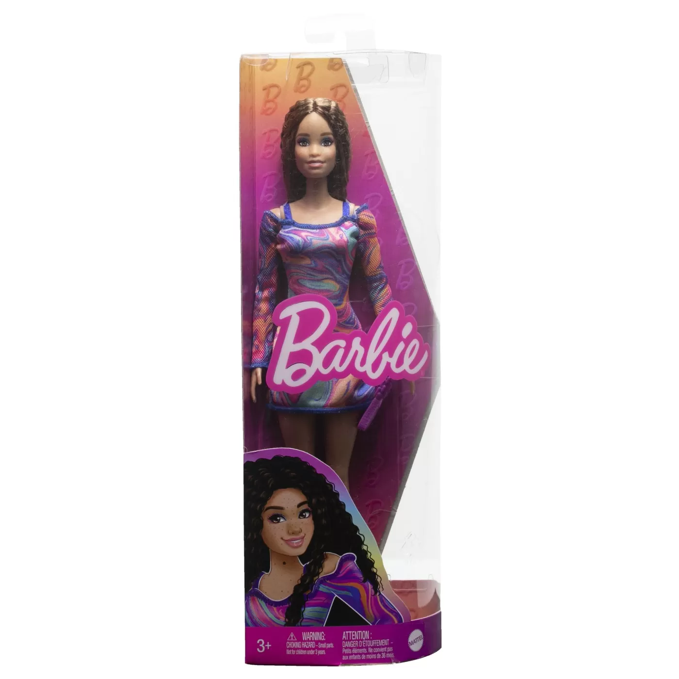 Jocuri de rol - Papusa barbie fashionista satena cu pistrui, varsta de la 3 ani la 12 ani