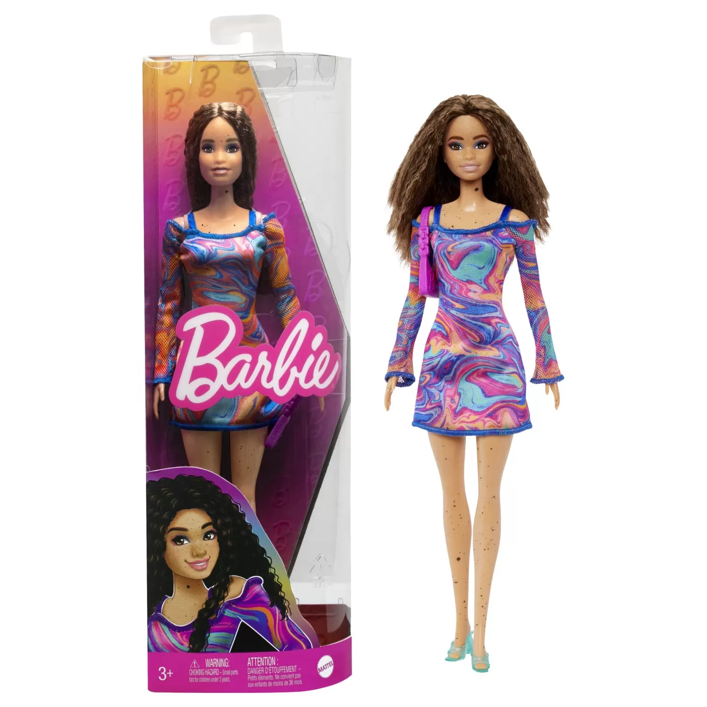 Papusa barbie fashionista satena cu pistrui, varsta de la 3 ani la 12 ani [5]