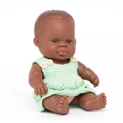 Jucării și Jocuri pentru copii - Papusa bebelus educativa 21 cm - Fetita africana