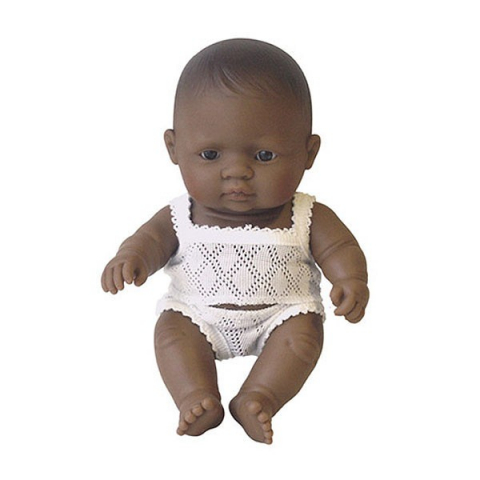 Jucării și Jocuri pentru copii - Papusa bebelus fetita latinoamericanca Miniland 21 cm