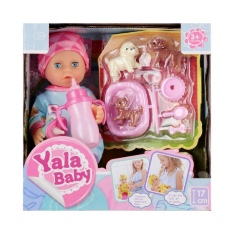 Diversificare si Ingrijire Bebe - Papusa bebelus Yala Baby 17cm + accesorii MegaCreative 543711, 18X18X9cm, +3 ani