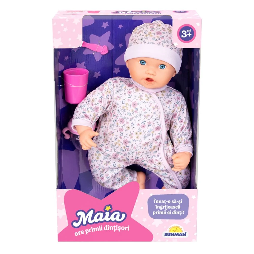 Jucării și Jocuri pentru copii - Papusa Maia are primii dintisori  Noriel 