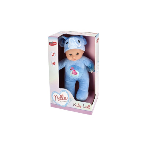 Papusa - Nella - bebelus in costum cu elefant, 30cm, 3+ ani, MegaCreative, 459771 [6]