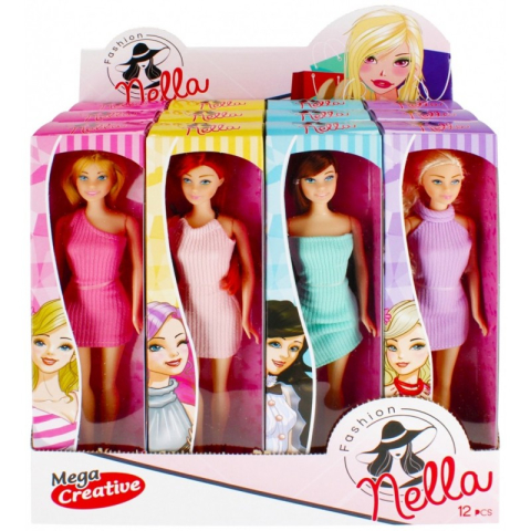 Jucării și Jocuri pentru copii - Papusa - Nella - fashion, 29cm, diverse modele, 3+ ani, MegaCreative, 458290