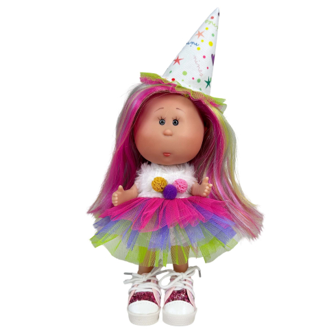 Jucării și Jocuri pentru copii - Papusa Nines D'Onil, Colectia Little Mia, Mia Happy Birthday, cu miros de vanilie, 23 cm
