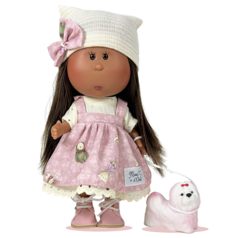Jucării și Jocuri pentru copii - Papusa Nines D'Onil, Colectia Little Mia, Mia Pink, cu miros de vanilie, 23 cm