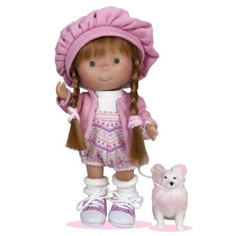 Jucării și Jocuri pentru copii - Papusa Nines D'Onil, Colectia Little Pippa, Pippa Pet Braids, cu miros de vanilie, 23 cm
