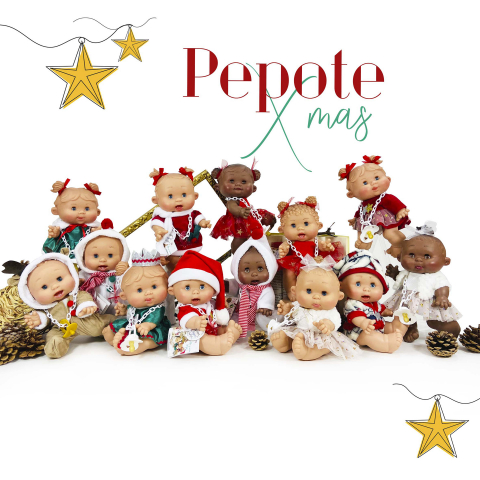 Jucării și Jocuri pentru copii - Papusa Nines D'Onil, Colectia Pepote Craciun, cu miros de vanilie, 26 cm, copii varsta 3 ani+,6 ani+,8 ani+