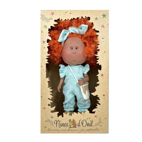Papusa Nines D'Onil, Mia, cu parul portocaliu cret, Afro, cu articulatii, cu miros de vanilie, 30 cm, copii varsta 3 ani+,6 ani+,8 ani+ [3]