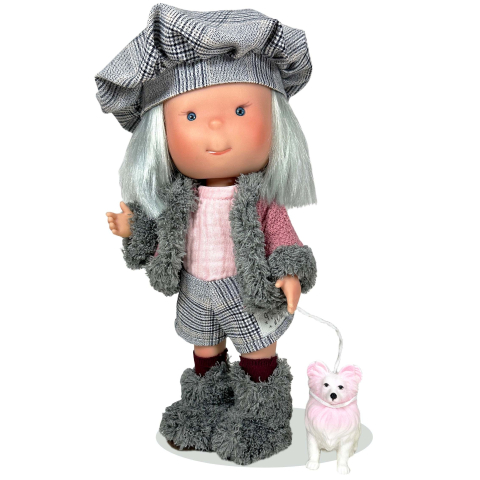 Jucării și Jocuri pentru copii - Papusa Nines D'Onil, Pippa Student with Pets, cu miros de vanilie, cu miros de vanilie, 30 cm