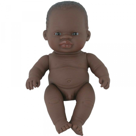 Jucării și Jocuri pentru copii - Papusa vinil 21 cm Baiat african Miniland