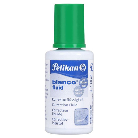 Rechizite Școlare - Pasta corectoare cu pensulă Pelikan pe bază de apă 20 ml