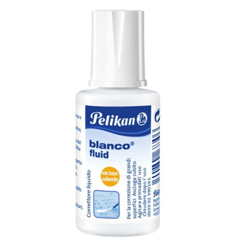 Rechizite Școlare - Pasta corectoare cu pensulă Pelikan pe bază de solvent 20 ml
