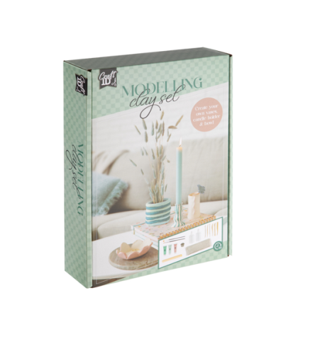 Art & Craft si Artizanat - Pasta modelat Clay pentru doua vase lumanare  Grafix  