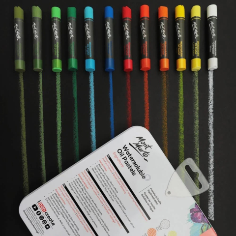 Pastel ulei în cutie metalică Mont Marte 24 buc/set [4]