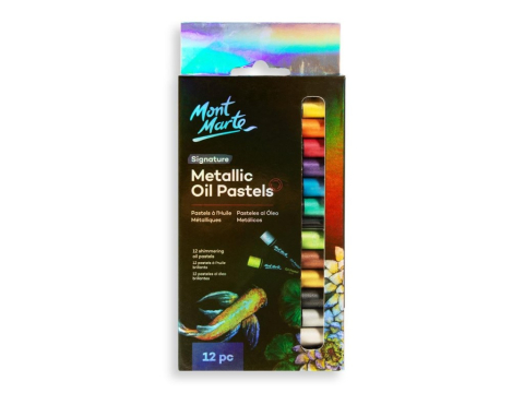 Art & Craft si Artizanat - Pastel ulei metalizat Mont Marte 12 buc/set