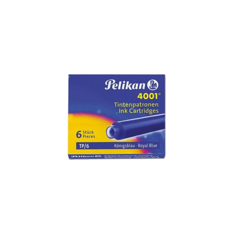 Rechizite Școlare - Patroane cerneala scurte (rezerve) Pelikan 4001 301176, albastru royal, set 6 buc