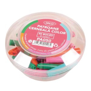 Rechizite Școlare - Patron color set 50 cutie plastic daco