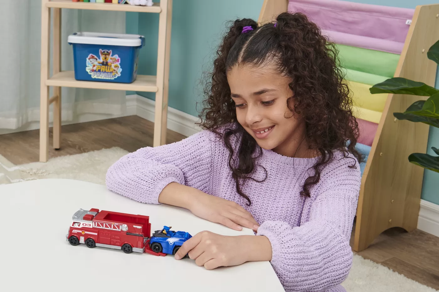 Patrula catelusilor camion de pompieri cu figurina metalica [2]