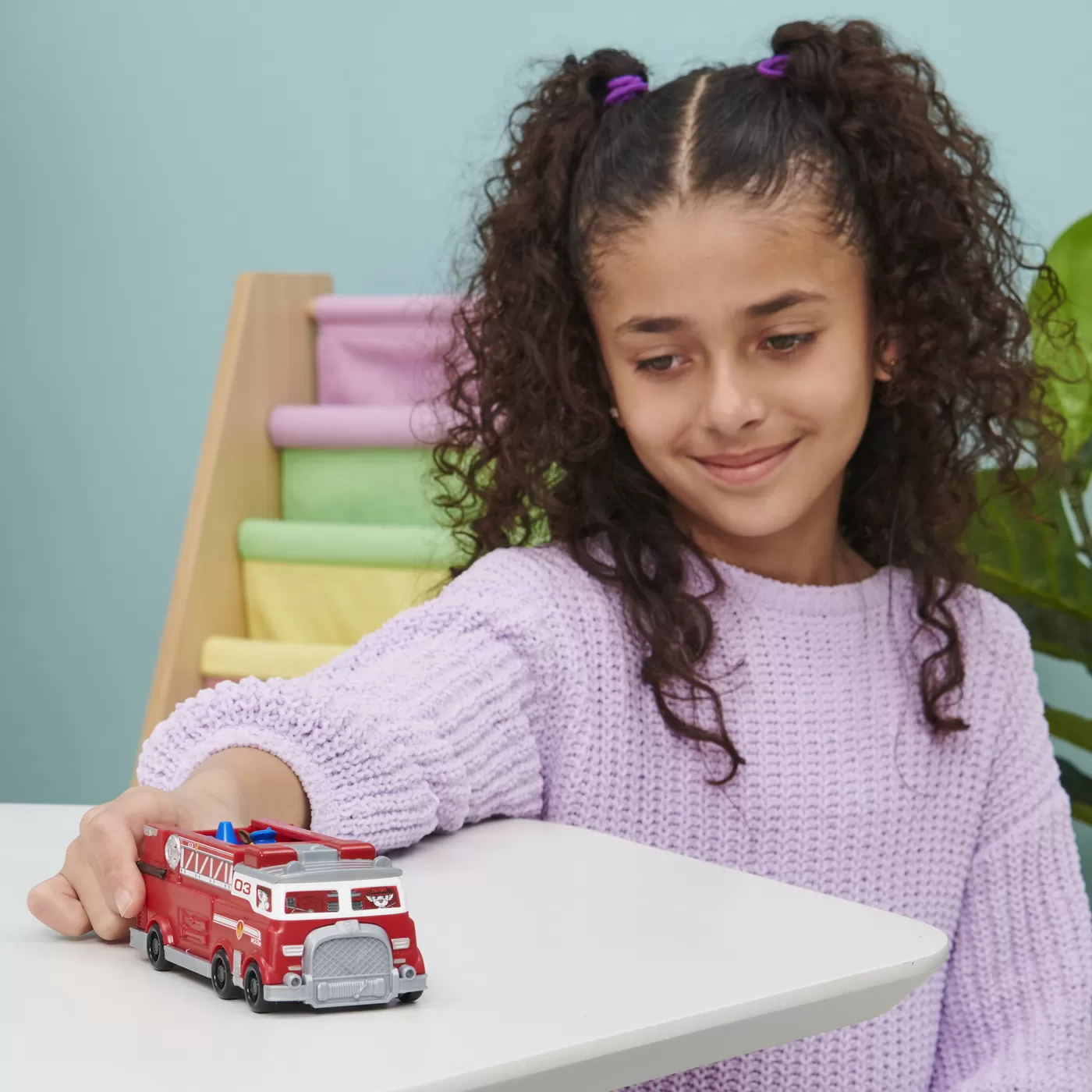 Patrula catelusilor camion de pompieri cu figurina metalica [3]