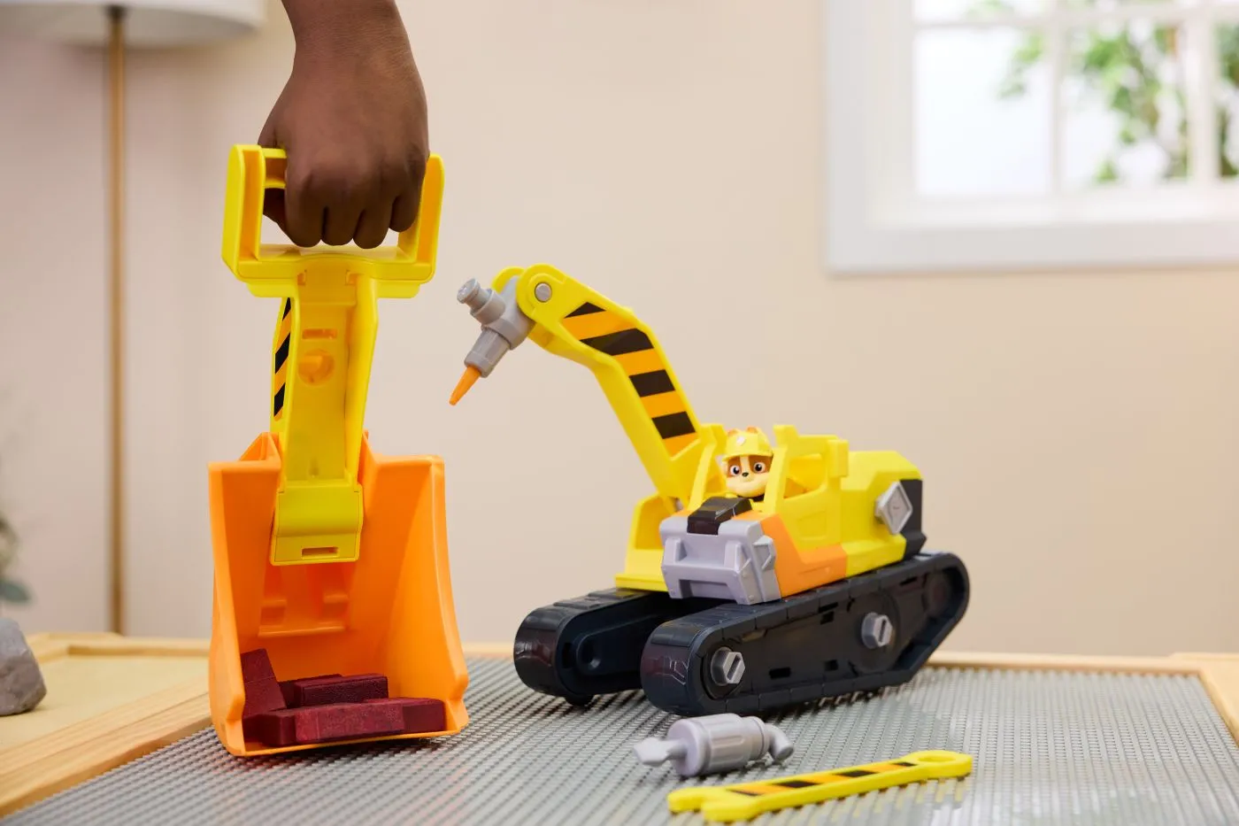 Patrula catelusilor rubble si echipa vehicul buldozer multifunctional 2 in 1, copii 3 ani-7 ani [6]