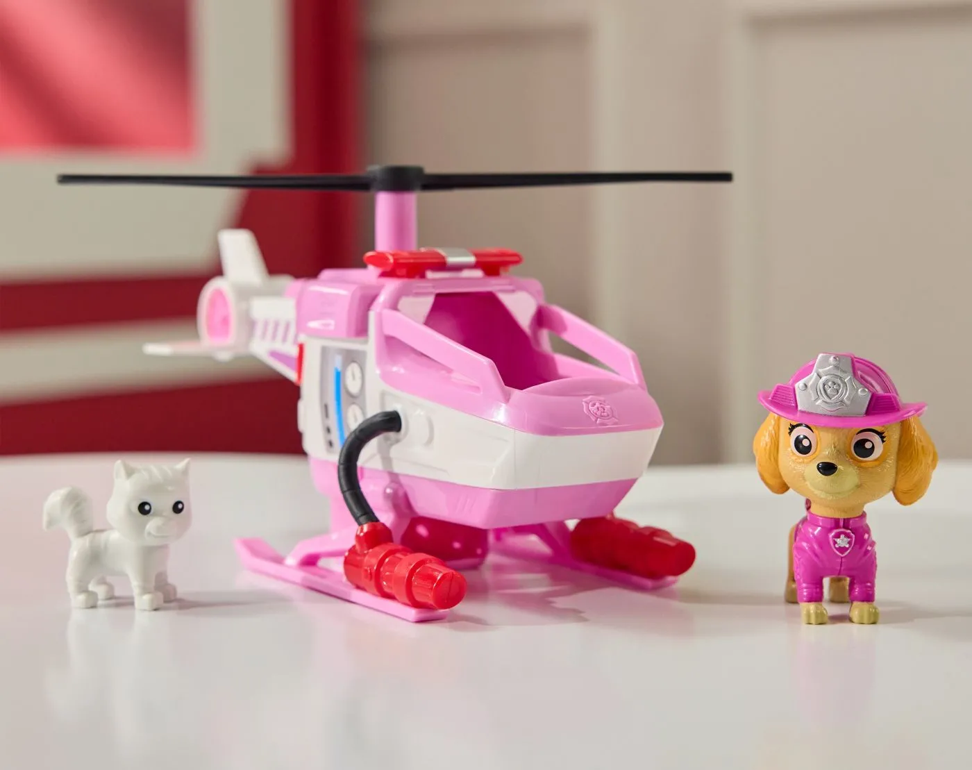 Patrula catelusilor vehicul de salvare masina de pompieri si figurina skye, copii 3 ani-7 ani [4]