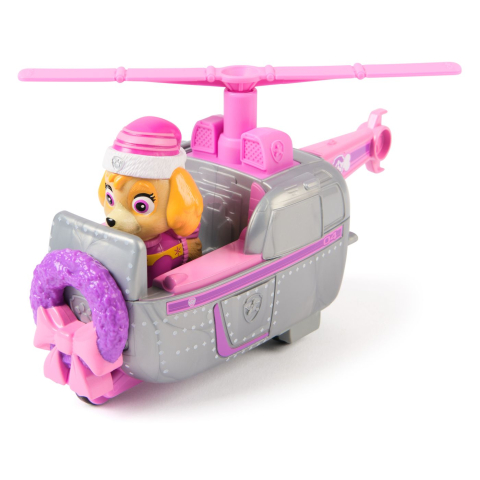 Patrula catelusilor vehicul si figurina skye cu accesorii de craciun [5]