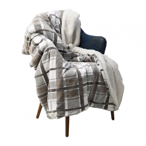 Patura blanita carouri gri 160x200 cm [2]