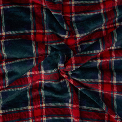 Patura blanita carouri rosu 200x220 cm [3]