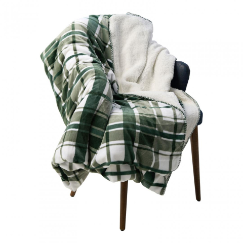 Patura blanita carouri verde 200x220 cm [2]