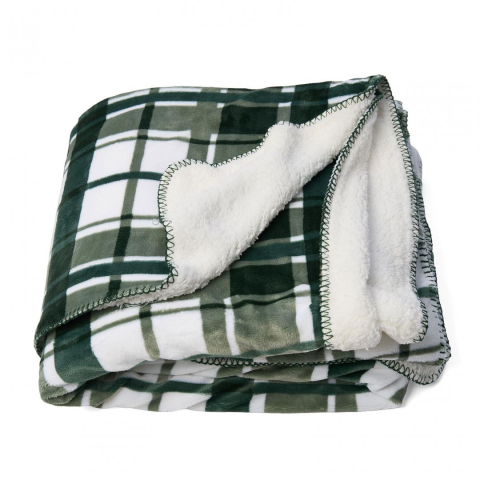 Paturi si cuverturi - Patura blanita carouri verde 200x220 cm