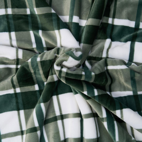 Patura blanita carouri verde 200x220 cm [3]