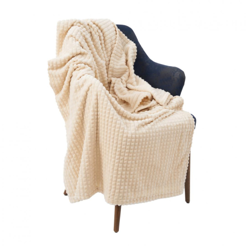 Paturi si cuverturi - Patura flannel 150x200 cm crem