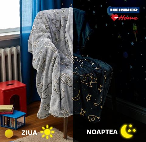 Paturi si cuverturi - Patura model fosforescent,space,200x220