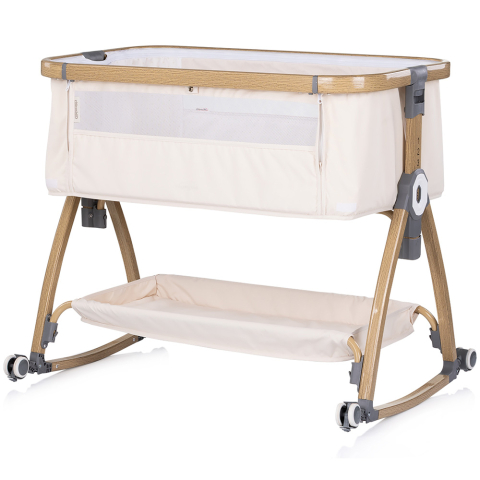 Patut co-sleeper Chipolino Charisma cu laterala culisanta cashmere wood [5]