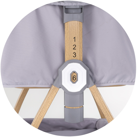 Patut co-sleeper Chipolino Charisma cu laterala culisanta platinum wood [10]