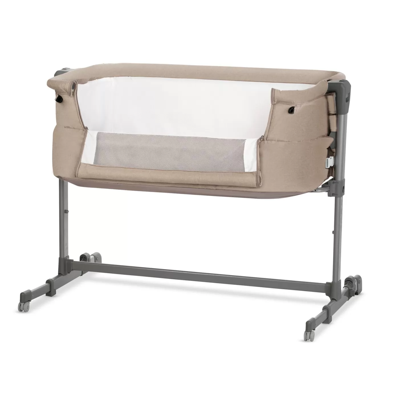 Patut co-sleeper kinderkraft neste-up, beige melange, varsta de la 0 luni la 9 luni [1]