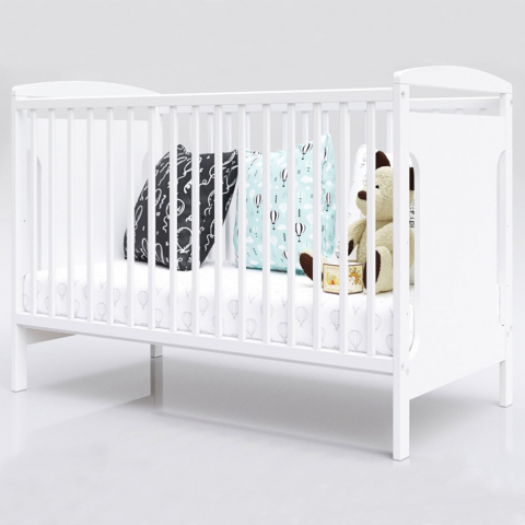 Patut copii din lemn Hubners Karly 120x60 cm alb [3]