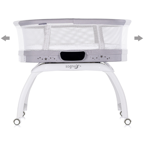 Patut cu leganare si cantar integrat Chipolino Sogno 2 in 1 grey [2]