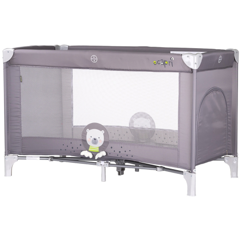 Camera copilului - Patut pliabil Chipolino Capri Bear grey