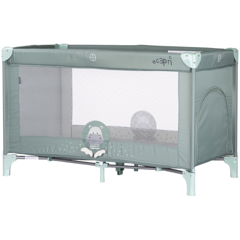 Camera copilului - Patut pliabil Chipolino Capri Hippo green